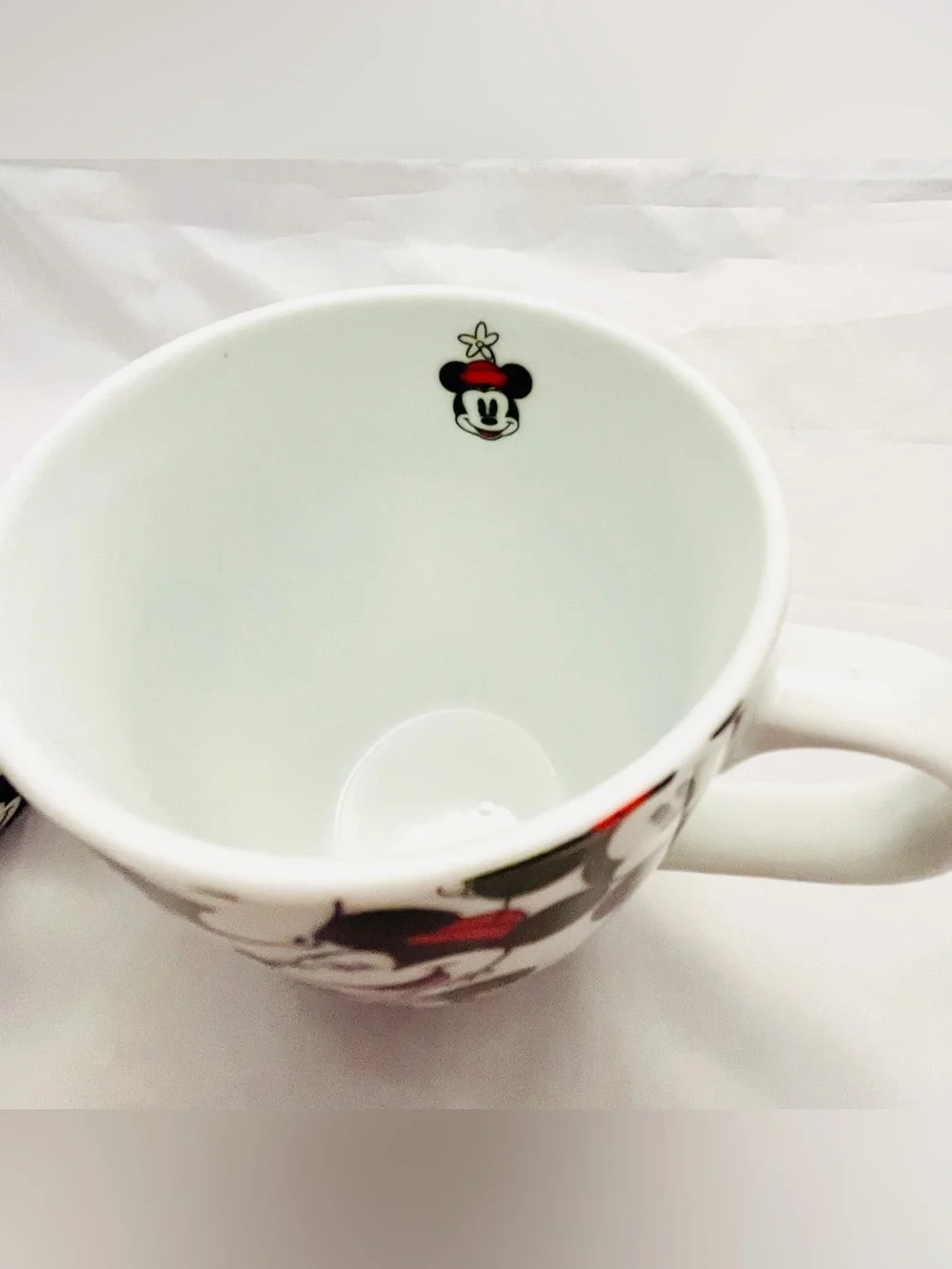 Disney Set of 2 Mickey & Minnie Mouse All Over Coffee Mugs, Vintage